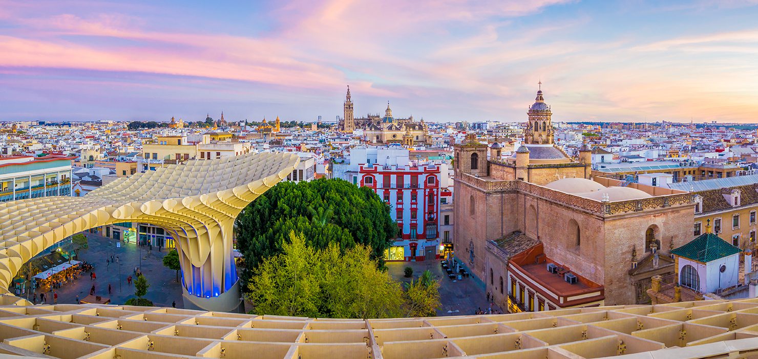 Panorama image of the city of Seville.